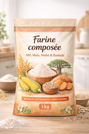 Farine composée de mil, mais, niébé, baobab