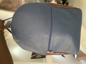 Sac à dos - Bleu / marron croco
