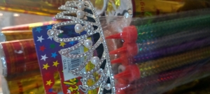 Couronne anni . Noir argenté