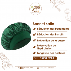 Bonnet en satin adulte