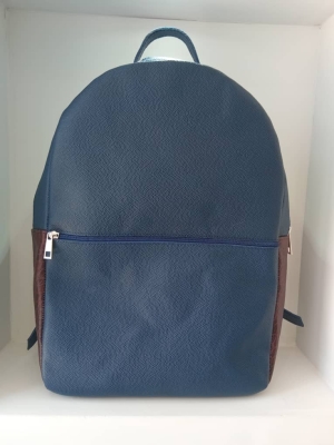 Bleu cuir deco marron croco