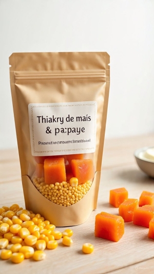Thiakry de mais et de papaye