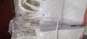 Sachets mariage cartonné  avec manches Blanc pqt 1x12pcs