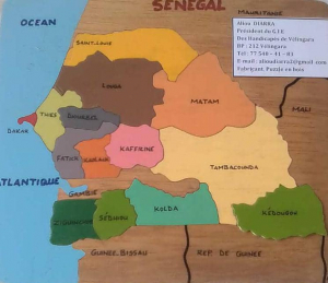 La carte du senegal