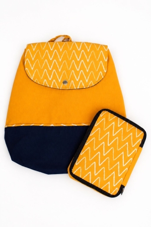 Sac à dos - jaune grande taille