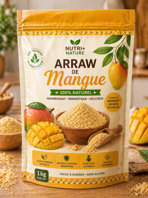 Packaging de poudre à la mangue