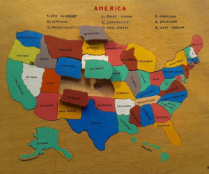 La carte d'Amérique