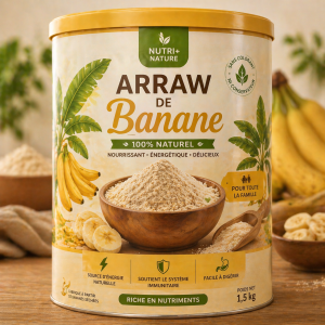 Packaging de poudre à la banane