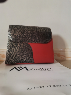 Rouge / noir imprimé