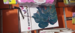 Papillons deco.Doré-bleu